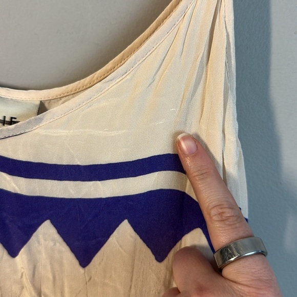 Cecilie Copenhagen Cream Anthropologie Midi Slip Night Out Dress Size Medium - Picture 13 of 16